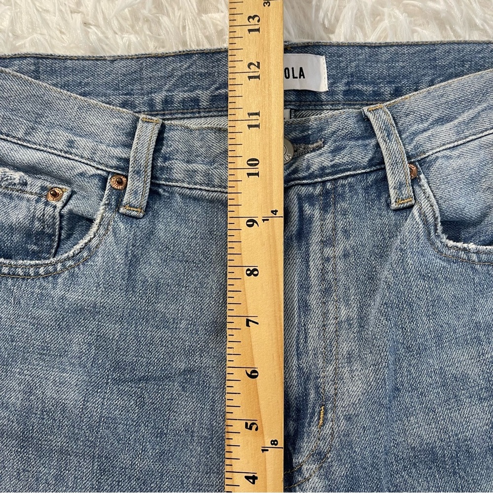 Pistols Jeans Womens 27 Blue Distressed Frayed Hem Pockets - Picture 8 of 10